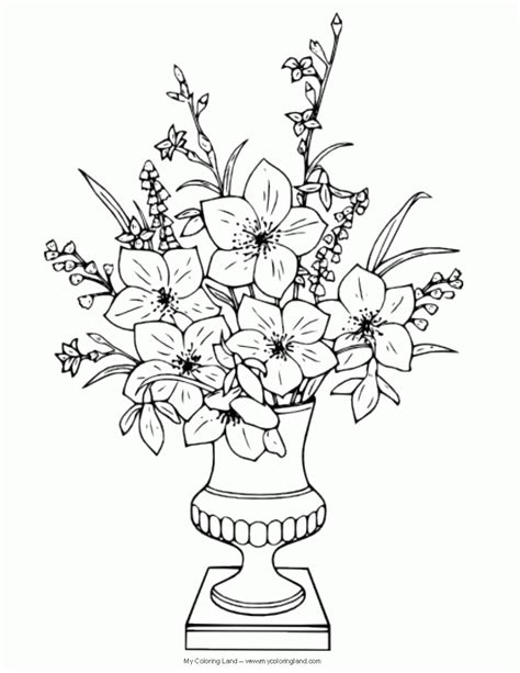 complex flower coloring pages coloring home