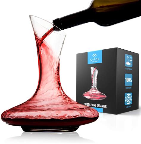 Crystal Red Wine Decanter 100 Hand Blown Lead Free Glass 1800 Ml
