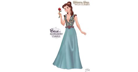 Belle As Margaery Tyrell Disney Princesses As Game Of