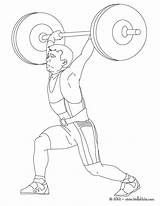 Coloring Pages Hellokids Color Weightlifting Print Sports sketch template