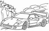 Ferrari Coloring Pages F40 Car Cars Printable Getdrawings Drawing Getcolorings Color sketch template