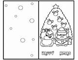 Christmas Card Coloring Cards Colouring Templates Pages Color Report Now Popular Joyful Source sketch template