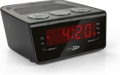 caliber wekkerradio met fm radio en dual alarm digitale wekker met groot rood display bolcom