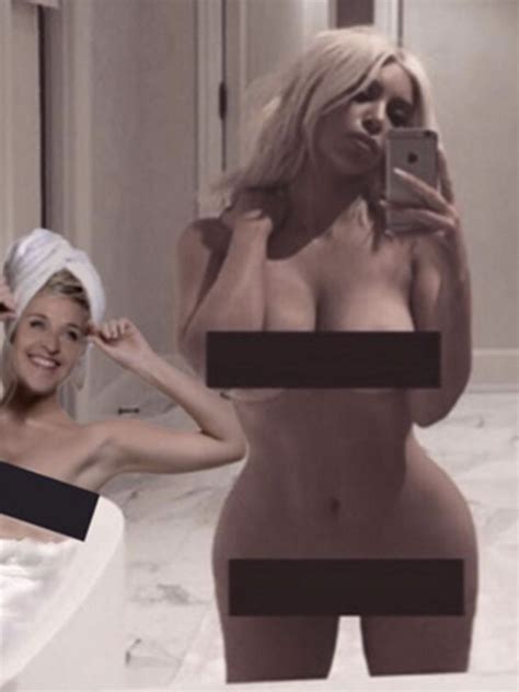 celebs including ellen de generes parody kim kardashian s