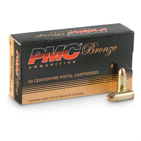 pmc bronze mm luger fmj  grain  rounds  mm ammo  sportsmans guide
