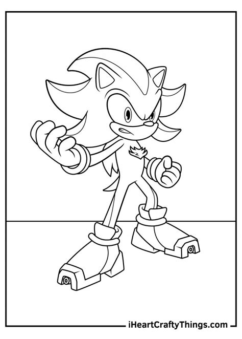 shadow  hedgehog coloring pages updated