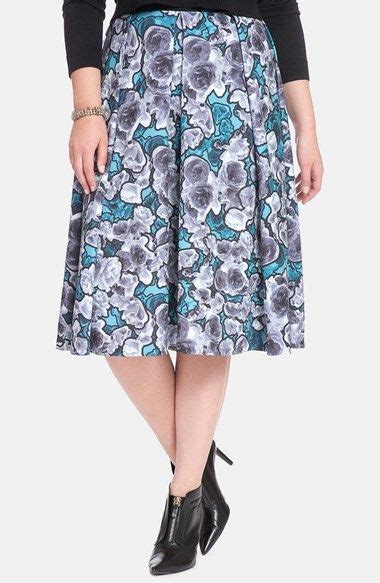 eloquii floral print full pleat skirt plus size plus size skirts