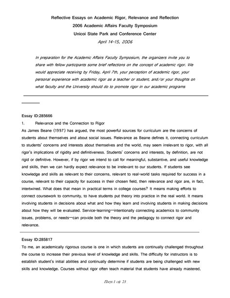 personal reflection essay examples sitedoctorg