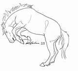 Horse Bucking Lineart Coloring Pages Deviantart Horses Drawing Color Drawings Colouring Artwork Choose Board Riding Linearts sketch template
