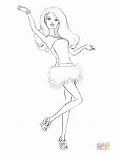 Barbie Coloring Draw Pages Drawing Printable Step sketch template