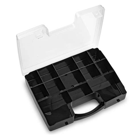 opbergkoffertjeopbergdoossorteerbox  vaks kunststof zwart      cm opbergbox