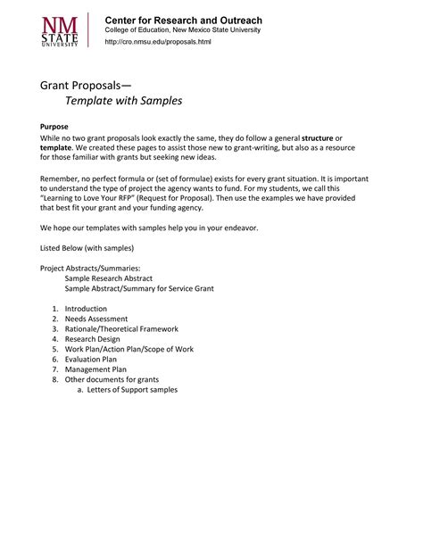 grant proposal cover letter template   write  proposal
