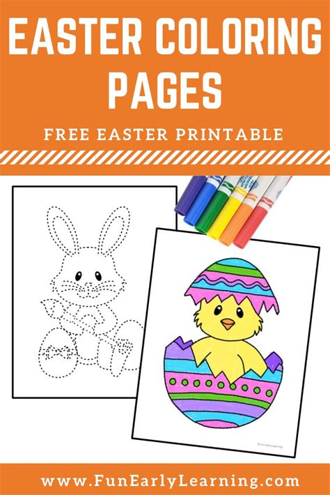 easter coloring pages fun early learning