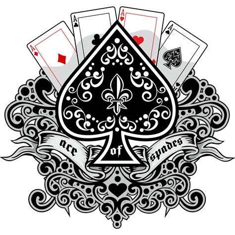 ace  spades playing cards  lily flower  vector art  vecteezy