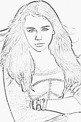 Cyrus Menina Desenhar Miley Desenho Hanna Hupont Garotas Colora sketch template