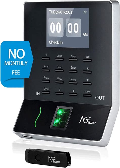 buy ngteco fingerprint time clock  biometric employee time