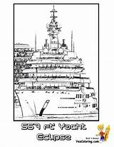 Coloring Pages Yacht Ship Eclipse Mega Printable sketch template