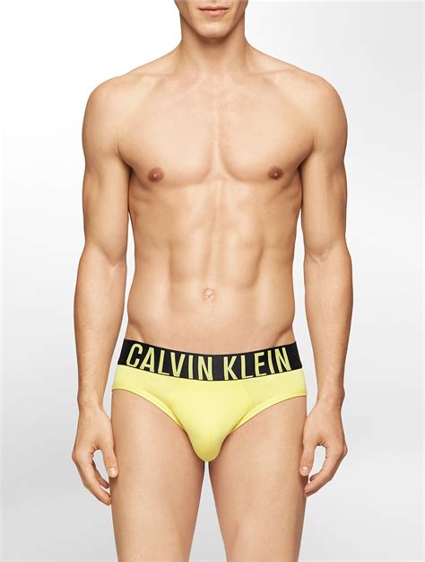 Calvin Klein Underwear Intense Power Micro Hip Brief In Yellow For Men