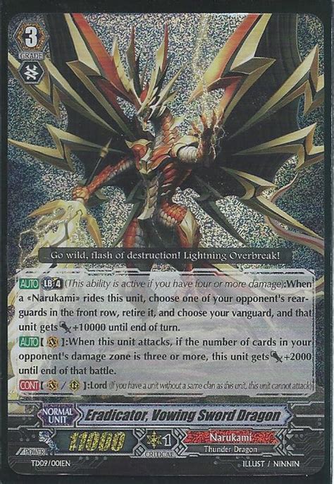 td09 001 eradicator vowing sword dragon double rare rr cardfight