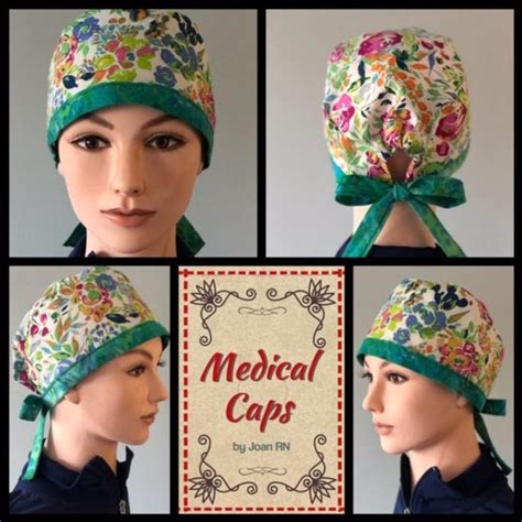 medical cap scrub cap floral surgical cap nurse cap etsy