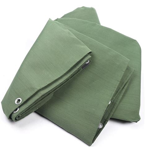 canvas tarp kg heavy duty waterproof wear uv resistant outdoor equipment ebay