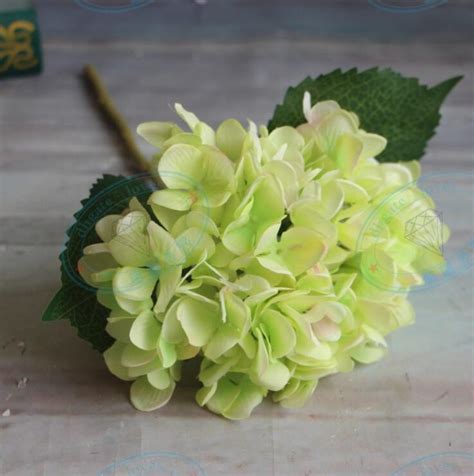 2020 artificial hydrangea flower head 47cm fake silk single real touch