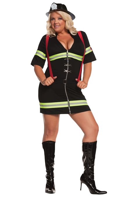 plus size sexy firefighter costume sexy womens firegirl