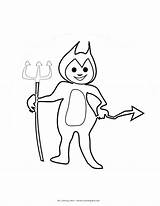 Coloring Pages Devil Halloween Mycoloringland So sketch template