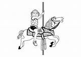 Merry Round Go Coloring Coloriage Manege Drawing Dessin Pages Un Getcolorings Getdrawings Foraine Manège Tableau Choisir sketch template