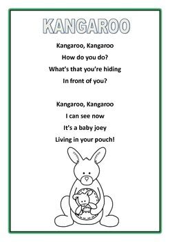 australian animal poems younger students printables teaching ideas