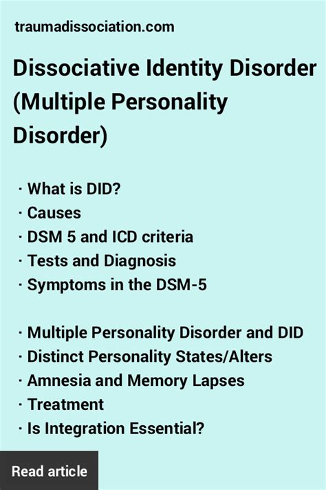 dissociative identity disorder signs symptoms and dsm 5 diagnostic