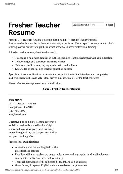 tefl teacher resume sample  experience coverletterpedia