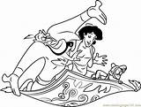 Coloring Aladdin Abu Pages Genie Carpet Getcolorings Coloringpages101 Color sketch template