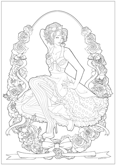 pin  vintage adult coloring pages