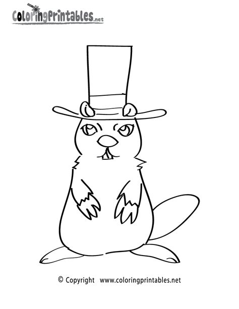 groundhog day coloring page   holiday coloring printable
