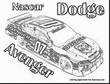 Nascar Avenger Dodge Freelargeimages Everfreecoloring sketch template
