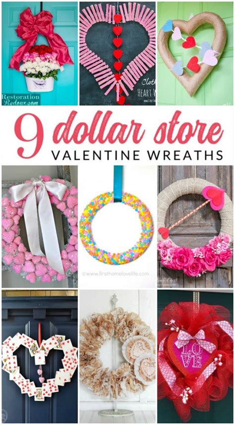 dollar store valentine wreath ideas  crazy craft lady