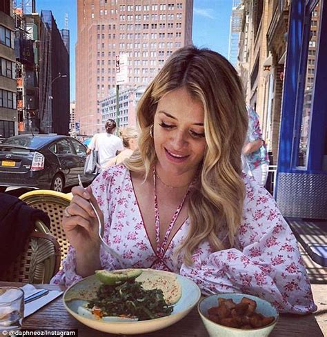 daphne oz poses in a bikini six months after giving birth daily mail
