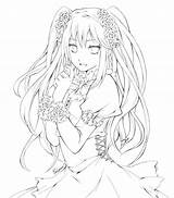 Coloring Anime Pages Lineart Photoshop Color Gothic Line Drawing Manga Creepy Sheets Drawings Cute Library Girl Colouring Books Adult Another sketch template