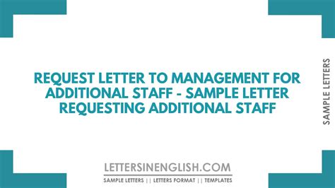 request letter  management  additional staff sample letter