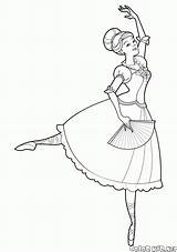 Colorkid Danseuse Ventilateur sketch template