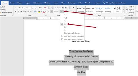 format changing font style size  spacing  microsoft word