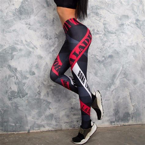 Female High Elastic Waist Stretched Sports Pants Gym