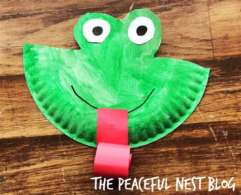 paper plate frog craft  kids  peaceful nest