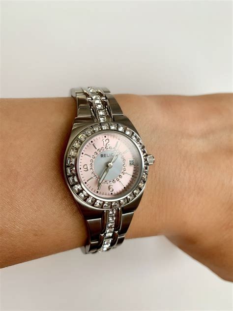 Relic By Fossil Womens Crystal Watch Etsy
