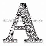 Coloring Monogram Alphabet Pages Choose Board Etsy Letters sketch template