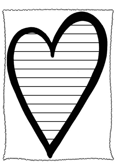 heart writing template writing paper printable writing paper