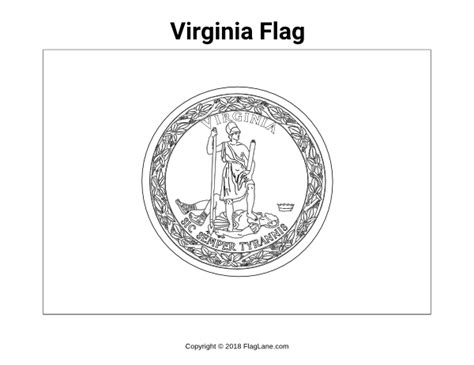 virginia flag coloring page
