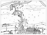 Jack Beanstalk Coloring Pages Fairy Tales Adults Grimm Tale Drawing Adult Rapunzel Justcolor sketch template