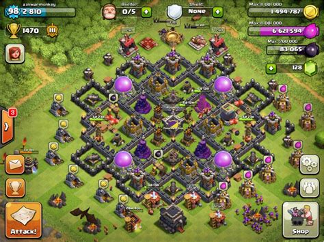 clash  clans tips town hall level  layouts